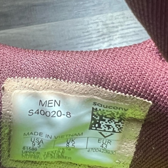 Saucony Stretch and Go Mens S40020-8 Size 9.5 Burgundy Maroon athletic shoes - Picture 6 of 6